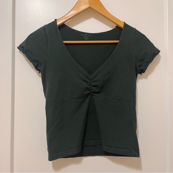 BRANDY MELVILLE - Cotton Tee - Dark Green - Women’s O/S - Picture 9 of 13